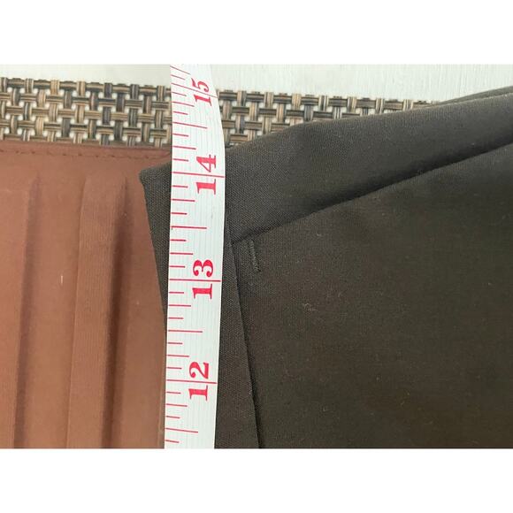 H&M Dress Pants Womens Size 6 Brown Green Flat Front Straight Leg Trousers - Picture 12 of 14